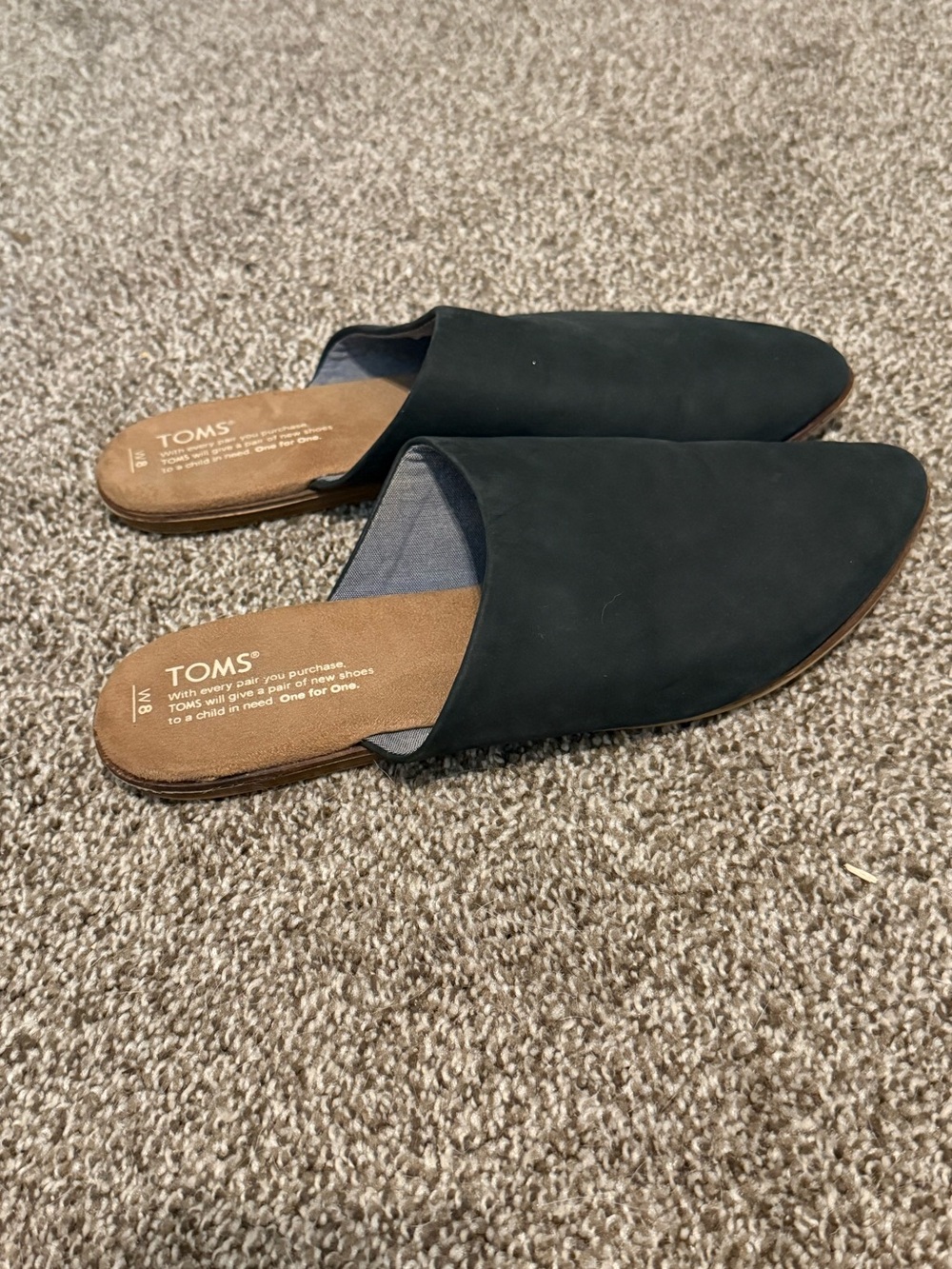 Toms Women’s Black Slip-On Mule Loafers